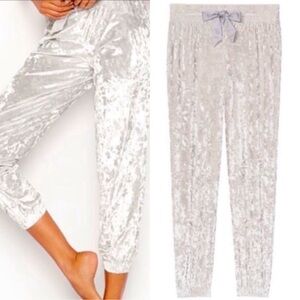 NWT Victoria's Secret Shimmering Silver Joggers